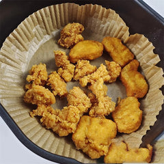 25/50/100pcs Air Fryer Disposable Paper Liner Non-Stick Mat Steamer Paper Baking Mats Kitchen AirFryer Tools Baking Accessories