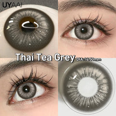YICKYUE  -  1 Pair Brown Lenses Natural Big Eyes Gray Lenses Cosmetics Korean Style Lenses y2k Colorcon Blue Eye Conatcts Puple Lenses
