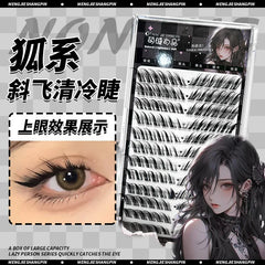 YICKYUE  -  Mix 3D Fluffy Single Cluster Eyelash Extension 12 Rows Fox False Eyelashes Segmented Natural Mink Fox Eye Effect Makeup Tools