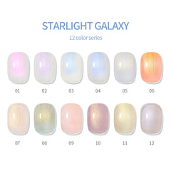 YICKYUE  -  10ml Starlight Galaxy Aurora Series Gel Nail Polish Sparkling Flash Semi-permanent Varnish Soak Off UV Gel DIY Glitter Nail Art