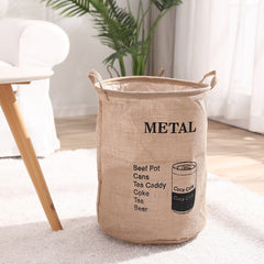 Yickyue Large Capacity Linen Laundry Basket Clothes Toy Sundries Organizer Wardrobe Waterproof Storage Basket Home Storage Supplies