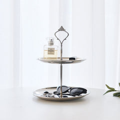 Stainless Steel Storage Tray Desktop Storage Rack Jewelry Key Lipstick Small Objects Landing Multi-Layer Multifunctional Storage
