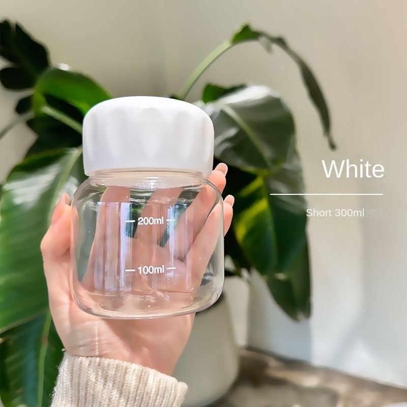 Yickyue 240/450 ML Mini Water Cup Small Capacity Cute Plastic Cup Anti-Fall With Lid Water Cup Portable Female Student Cup