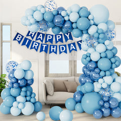 YICKYUE  -  Blue Pink Balloon Garland Arch Kit Wedding Birthday Party Decoration Kids 1st Birthday Ballon Baby Shower Confetti Baloon