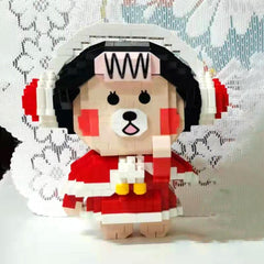 Santa Claus Coat Tree Gifts DIY Mini Diamond Blocks Bricks Building Toy for Children LOZ Animal World Christmas Bear 2PCS no Box