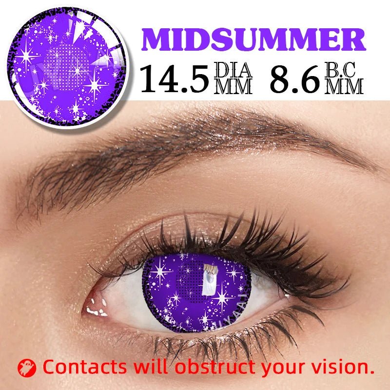 YICKYUE  Purple Lenses Colored Pupils for Eyes Cosplay Anime Contact Lenses Violet Lens y2k Lenses