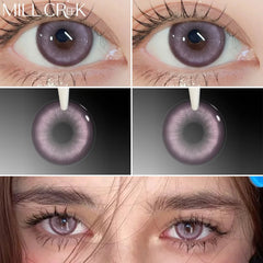 YICKYUE  -  1 Pair Korean Hot Selling Lenses Color Contact Lenses With Prescription Myopia Lenses Pink Lenses High Quality Lenses