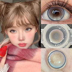 YICKYUE  -  1 Pair Myopia Color Contact Lenses for Eyes Green Eye Lenses High Quality Prescription Blue Beauty Pupil Free Shipping