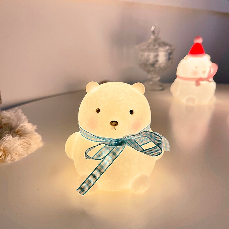 W&G Cute Little Duck Night Light Bear Night Light Christmas Gift Girl Heart Bedroom Christmas Atmosphere Light Christmas Decor