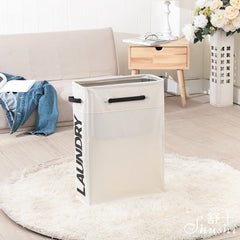 Shushi hotselling collapsible laundry hamper waterproof multi-functional corner slim laundry basket dirty cloth storage basket