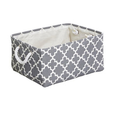 New Large Folding Linen Fabric Storage Basket Kids Toys Storage Box Clothes Storage Bag Organizer Holder with Handle