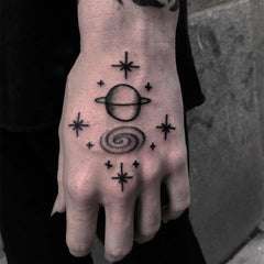 Waterproof Temporary Tattoo Sticker Black Star Design Body Art Fake Tattoo Flash Tattoo Back Of Hand Female Male