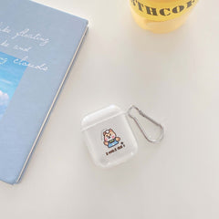 Rebellious bear earphone case soft silicone cover key chain headphone capa for apple airpod 3 pro 2/1 wireless charging box
