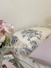Yickyue  Oil Painting Style Advanced French Retro Rose Cotton Four-Piece Cotton Korean Bedding