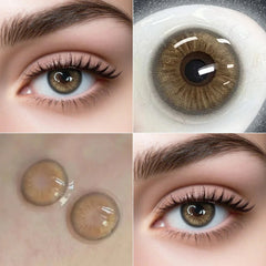 YICKYUE  Colored Contact Lenses | Gray & Hazel Lenses | Small Pupil Natural | 2Pcs Yearly Beauty Contacts for Summer & Autumn