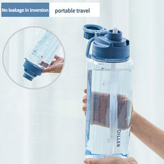 Simple Solid Color Large Capacity Portable Lifting Rope with Sports Kettle Adult Fitness Car Leakproof Plastic Straw Cup
