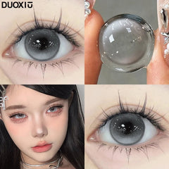 YICKYUE    2Pcs Yearly Soft Circular Colored Contact Lenses Beauty Pupil Gray Blue Eyes Green Makeup Pink Fast Shipping High Quality