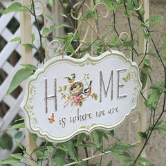 Yickyue Welcome Home Front Door Welcome Sign 3D Embossed Rectangular Metal Sign Hanging Sign, Portico, Outdoor Home Decoration