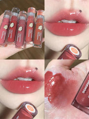YICKYUE  -  Gogotales Mirror Water Lip Glaze Lipstick Hydrating Sheer Lipstick for Women Long Lasting Non-Stick Nude Lip Cosmetics Lip Tint