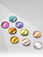 YICKYUE  -  1-9pcs Iridescent Cat's Eye Gel Polish Kit - 12ml Multicolor Nail Art Supplies with Glass-like Shine (9 Trendy Shades)