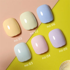 Candy Color Series Nail Gel Polish 12ml Yellow Pink Purple Blue Green Semi-permanent UV Gel Soak Off UV Lamp Cure Nail Varnish