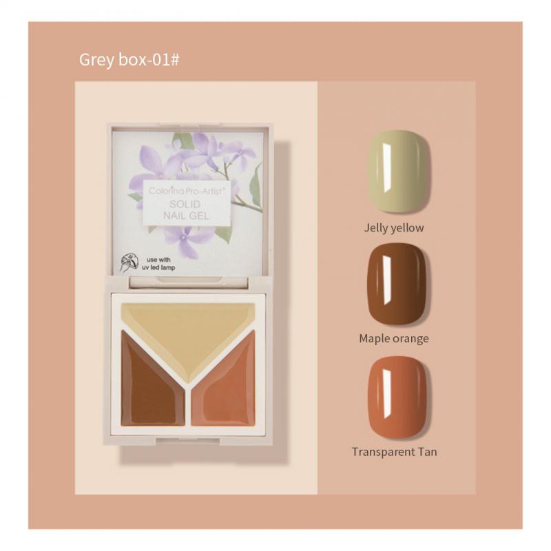 ELECOOL 3 Color Solid Nail Gel Full Coverage Pure Color Paint DIY Creamy Texture Gel Nail Polish Manicure Varnishes Mud UV Gel