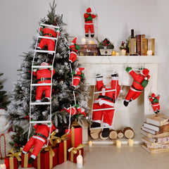 Yickyue Christmas Pendant Santa Claus Hanging Doll Ladder Rope Climbing New Year Tree Decoration Christmas Tree Hanging Decor