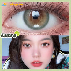 YICKYUE  -  leaf Pink pink Myopia Prescription Soft Colored Contact Lenses For Eyes Small Beauty Pupil Make Up Natural Yearly