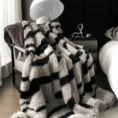 YICKYUE  -  New Faux Fox Fur Blanket for Winter Autumn Warm High Quality Plush Luxury Weighted Blankets for Bed High-end Sofa Blanket Throw