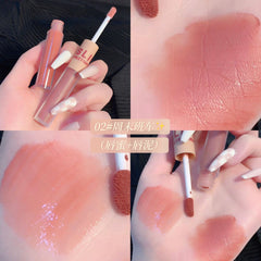 Double-headed Lip Glaze Lip Mud Matte Lip Gloss Liquid Lipstick Glitter Lip Tint Long Lasting Moisturizer Lips Makeup Bulk New