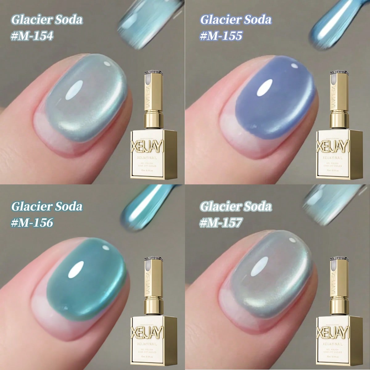 YICKYUE  -  15ml New Popular Blue Cat Eye Nail Gel Polish Semi Permanent Nail Art Soaking UV LED Nail Salon DIY