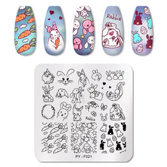 PICT YOU Nail Stamping Plates Christmas Festival Geometric Striped Line Natural Nail Art Stamping Plate Stencil Stainless Steel