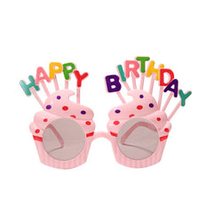 Birthday Glasses Sweet Cream Cake Eyeglasses Celebrate Happy Birthday Party Novel Funny Sunglasses for Kids Boy Girls Adult