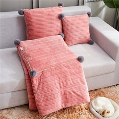 Pillow Covers Amphibious Car Custom Four Seasons Contracted Office Nap Air-conditioning Folded Blanket Pillow is Combined