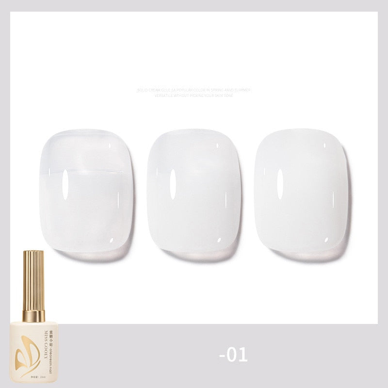 Yickyue 15ml Jelly Nude Nail Gel Polish 36 Colors Semi Transparent Summer Ice Through Gel Pink Blue Soak Off UV LED Nail Gel Varnish