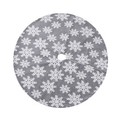 YICKYUE  -  Creative Christmas Jacquard Snowflake Tree Skirt Decoration Plush Christmas Tree Bottom Apron Holiday Party Decoration Supplies