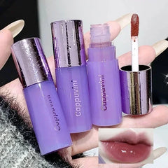 YICKYUE  -  Water-light Jelly Lip Gloss Nude Pink Dark Mulberry Lip Glaze Lasting Moisturising Daily Makeup Lipstick Korean Lips Cosmetics