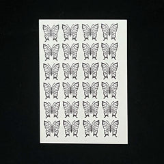 YICKYUE  -  Waterproof Temporary Tattoo Sticker Black Sexy Butterfly Finger Sticker Body Art Fake Tattoo Flash Tattoo Back Of Hand Female