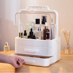 Makeup Organizer Cosmetic Storage Box Lipstick Rack Jewelry Storage Box Portable Drawer Transparent Dustproof Rack High Capacity