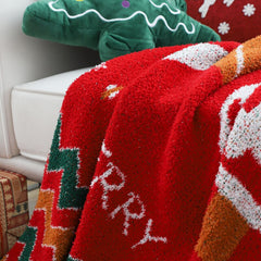 Yickyue Christmas Blanket Thick Winter Warm Throw Blanket Soft Cozy Lightweight Blanket Knit Bedspread Party Decor Gifts Blankets