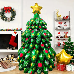 YICKYUE  -  Inflatable Christmas Balloons, Party DIY Decor Santa Claus Snowman Elk Balloon Xmas Tree Merry Christmas Mall Decoration Navidad