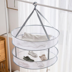 Double layer clothes basket  Drying Nets Clothes drying net  Windproof net bag  Folding clothes hanger  Hook type  Drying Rack