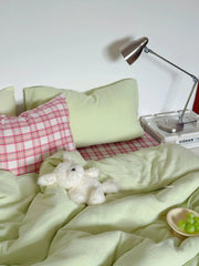 Fre Color Colion Pure Cotton Pleated Four-Piece Set Bedding Quilt Cover Pillowcase Bed eet id Pattern Chinese Sle