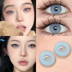 YICKYUE  -  1Pair New Colored Contact Lenses Cosmetics For Eyes Natural Prescription Myopia Lenses Blue Beauty Pupil Free Shipping