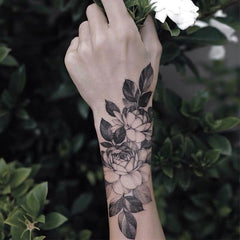 YICKYUE  -  Flower Tattoo Sticker Waterproof and Long-lasting Temporary Tattoo Sticker