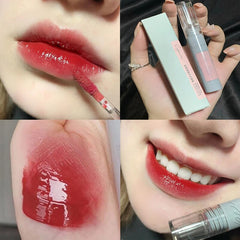 6 Color Mirror Water Lip Gloss Transparent Glass Lip Oil Waterproof Moisturizing Liquid Lipstick Pink Clear Tint Makeup Cosmetic
