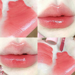 YICKYUE  -  PINK COCO Bow Watery Colored Lip Gloss Moisturizing Lasting Non-stick Cup Lipstick Pink Tint Tender Lip Balm Korean Cosmetics