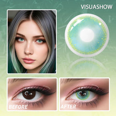 YICKYUE  Beauty Lovejoy Colored Contact Lenses Natural Half Yearly  Eyes Contacts Party Daily Makeup Cute Lens Fashion New