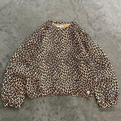 Hearujoy  90s Streetwear Y2K Retro 2 Piece Set Leopard Pattern Streetwear Men Women Trendy Harajuku Boxy Pullover Zipper Hoodie Oversized Track Pants Set