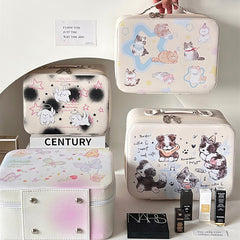 YICKYUE  -  Kawaii Cat Makeup Storage Organizer Cute Travel PU Cosmetics Case Portable Large Capacity Storage Box Container For Girl Women